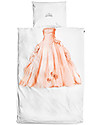 Snurk Set Copripiumino e Federa, Principessa Rosa - Letto Singolo 140 x 200/220 cm - 100% Cotone Set Copripiumino