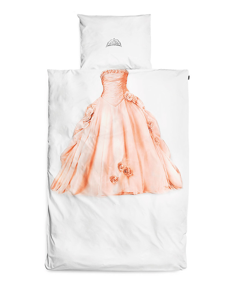 Snurk Set Copripiumino e Federa, Principessa Rosa - Letto Singolo 140 x  200/220 cm - 100% Cotone bambina