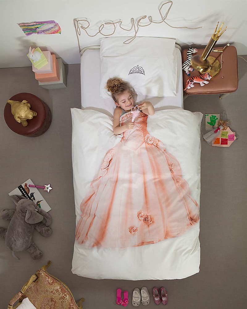 Set copripiumino 80/90 per letto (155 x 220 cm), colore: rosa - Basic Kids  - Acquista su Ventis.