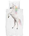 Snurk Set Copripiumino e Federa - Unicorno - Letto Singolo 155 x 220/240 cm - 100% Cotone Biologico Set Copripiumino