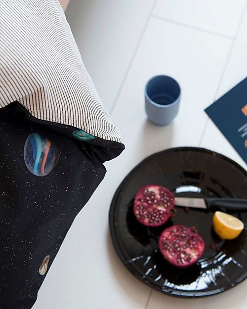 Snurk Set Copripiumino e Federa, Universo e Pianeti - Letto Singolo 140 x 200/220 cm - 100% Cotone Set Copripiumino