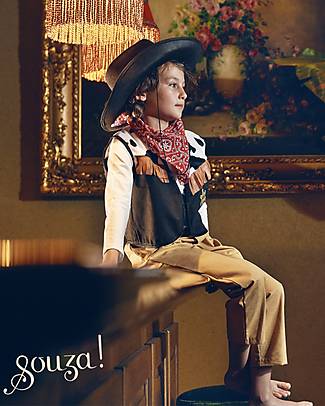 Souza! Costume Chuck il Cowboy - Multicolor - con Bandana Cintura e Stemma Travestimenti