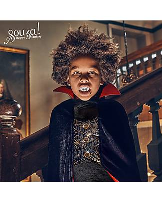 Souza! Costume Mantello da Dracula - Nero - Denti Inclusi Travestimenti