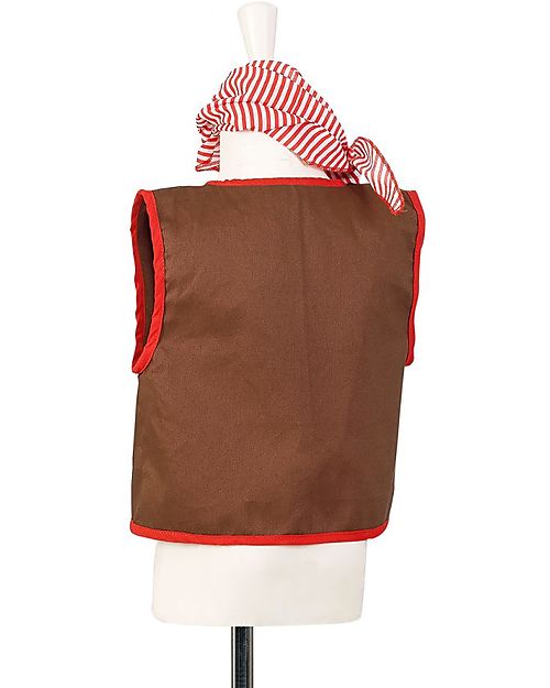 Souza! Gilet da Pirata Lucius - Rosso - Ricco di Dettagli Travestimenti