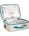 SoYoung Borsa Termica Porta Pranzo, Coniglietto Verde Acqua - Lino grezzo, lavabile in lavatrice! Zaini Asilo
