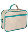 SoYoung Borsa Termica Porta Pranzo, Coniglietto Verde Acqua - Lino grezzo, lavabile in lavatrice! Zaini Asilo