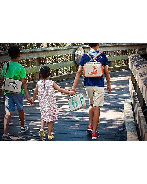 SoYoung Borsa Termica Porta Pranzo, Robot Grigio - Lino grezzo, lavabile in lavatrice! Zaini Asilo