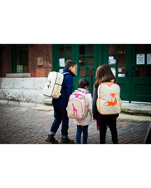 SoYoung Zaino Scuola 6-11 anni, Dinosauro Blu - Lino grezzo, lavabile in lavatrice! Zaini Scuola