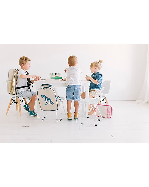 SoYoung Zaino Scuola 6-11 anni, Robot Grigio - Lino grezzo, lavabile in lavatrice! Zaini Scuola