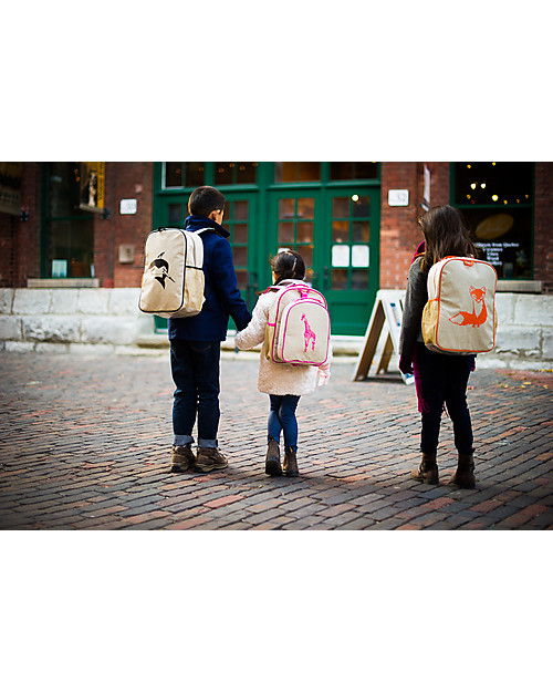 SoYoung Zaino Scuola 6-11 anni, Squalo Nero - Lino grezzo, lavabile in lavatrice! Zaini Scuola