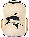 SoYoung Zaino Scuola 6-11 anni, Squalo Nero - Lino grezzo, lavabile in lavatrice! Zaini Scuola