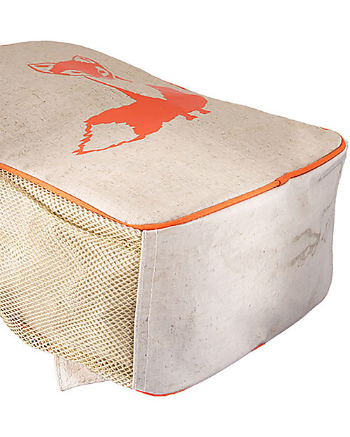 SoYoung Zaino Scuola 6-11 anni, Volpe Arancione - Lino grezzo, lavabile in lavatrice! Zaini Scuola