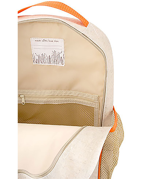 SoYoung Zaino Scuola 6-11 anni, Volpe Arancione - Lino grezzo, lavabile in lavatrice! Zaini Scuola