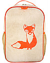 SoYoung Zaino Scuola 6-11 anni, Volpe Arancione - Lino grezzo, lavabile in lavatrice! Zaini Scuola
