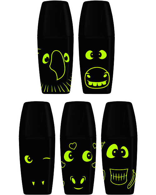 Stabilo Astuccio da 5 Mini Evidenziatori BOSS Funnimals con Simpatici Animaletti Disegnare e Colorare