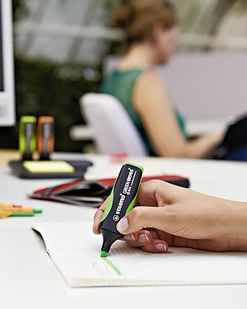 Stabilo Evidenziatori Ecologici GREEN BOSS - astuccio da 4, colori assortiti Disegnare e Colorare