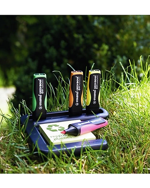 Stabilo Evidenziatori Ecologici GREEN BOSS - astuccio da 4, colori assortiti Disegnare e Colorare