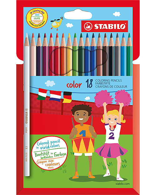 Stabilo Matite Colorate - Astuccio da 18, colori assortiti Disegnare e Colorare
