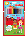 Stabilo Matite Colorate - Astuccio da 18, colori assortiti Disegnare e Colorare