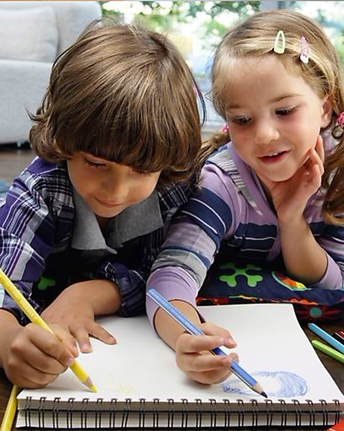 Stabilo Pastelli Colorati Ecologici GREENcolors - Astuccio in cartone riciclato, 12 pastelli Disegnare e Colorare