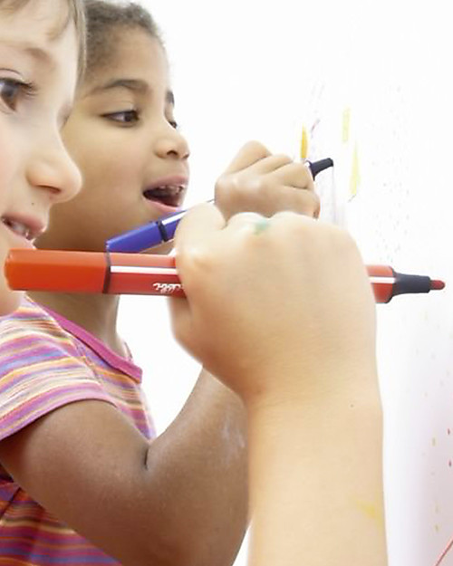 Stabilo Pennarelli Ergonomici Trio Scribbie, astuccio da 8 - colori assortiti Disegnare e Colorare