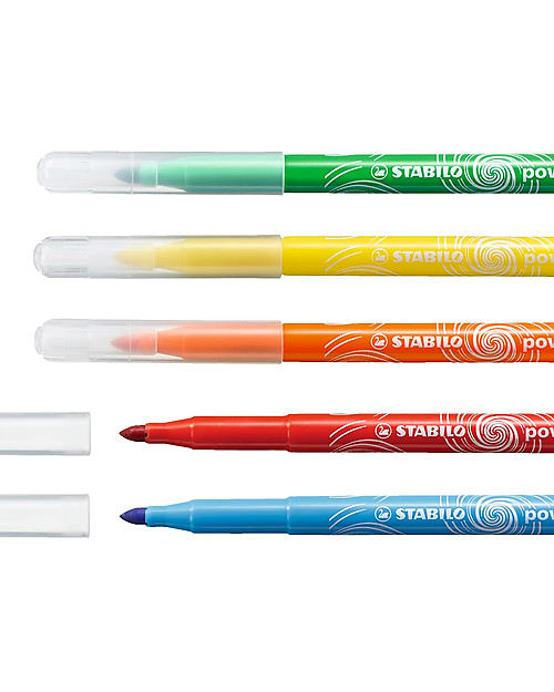 Stabilo Pennarelli Power, astuccio da 18 - colori assortiti Disegnare e Colorare