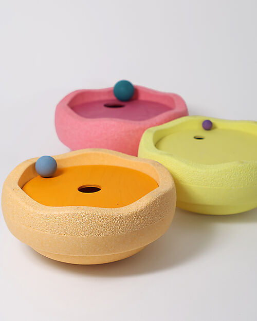 Stapelstein Elementi Impilabili Original Warm Pastel + Set Dischi Rotanti - Warm Pastel Giochi di Equilibrio_