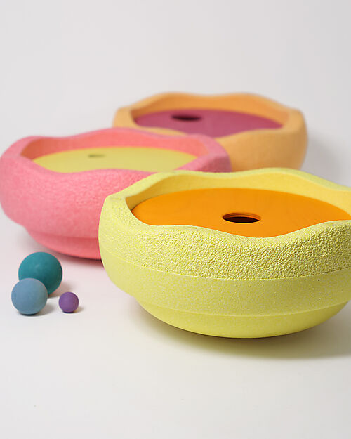 Stapelstein Elementi Impilabili Original Warm Pastel + Set Dischi Rotanti - Warm Pastel Giochi di Equilibrio_