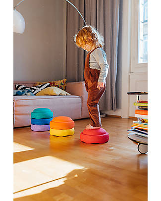 Stapelstein Original Rainbow Classic - Polipropilene Riciclabile - Ideale per esercizi di equilibrio! Giochi di Equilibrio_