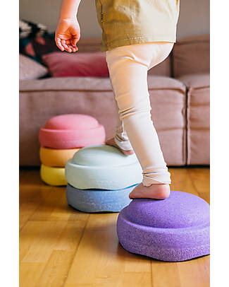 Stapelstein Original Rainbow Pastello - Polipropilene Riciclabile - Ideale per esercizi di equilibrio! Giochi di Equilibrio_