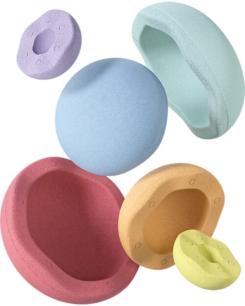 Stapelstein Set 6 Elementi Impilabili Inside - Rainbow Pastel - Tre Diverse Dimensioni! Giochi di Equilibrio_