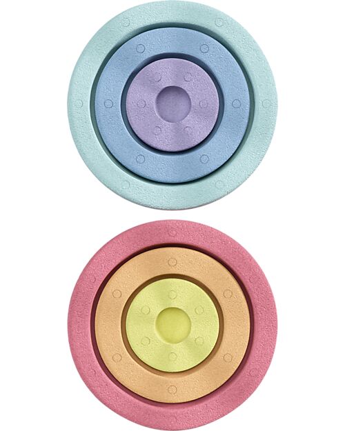 Stapelstein Set 6 Elementi Impilabili Inside - Rainbow Pastel - Tre Diverse Dimensioni! Giochi di Equilibrio_