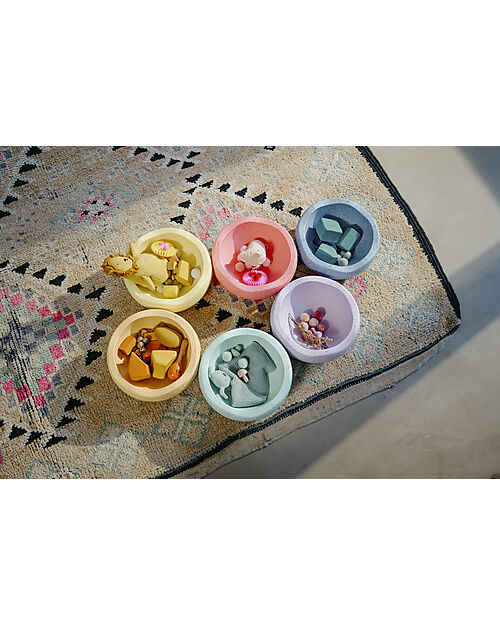 Stapelstein Set 6 Elementi Impilabili - Rainbow Pastel Edition - Ideale per esercizi di equilibrio! Giochi di Equilibrio_