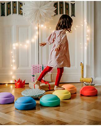 Stapelstein Set 6 Elementi Impilabili + Tavola Blush - Rainbow Set - Classico - Edizione Limitata Giochi di Equilibrio_