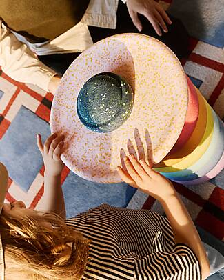 Stapelstein Set 6 Elementi Impilabili + Tavola Petal + Mini Pond - Rainbow Pastel - Edizione Limitata Giochi di Equilibrio_