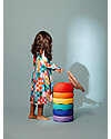 Stapelstein Set 6 Elementi Impilabili + Tavola - Super Confetti Rainbow Classic - Ideali per esercizi di equilibrio Giochi di Equilibrio_