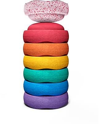 Stapelstein Set 7 Elementi Impilabili Mini - Rainbow Set - Classic - Blush - Edizione Limitata Blush Giochi di Equilibrio_