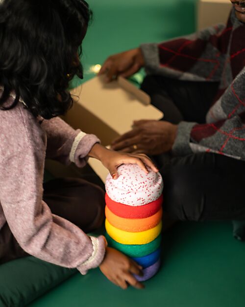 Stapelstein Set 7 Elementi Impilabili Mini - Rainbow Set - Classic - Blush - Edizione Limitata Blush Giochi di Equilibrio_