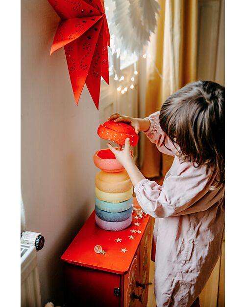 Stapelstein Set 7 Elementi Impilabili Mini - Rainbow Set - Pastello - Edizione Limitata Blush Giochi di Equilibrio_