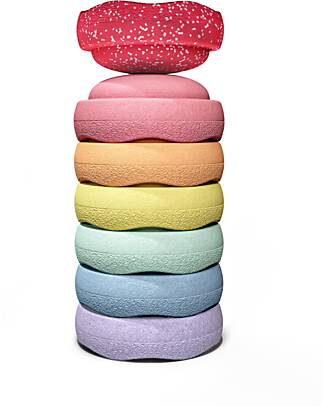 Stapelstein Set 7 Elementi Impilabili Mini - Rainbow Set - Pastello - Edizione Limitata Blush Giochi di Equilibrio_