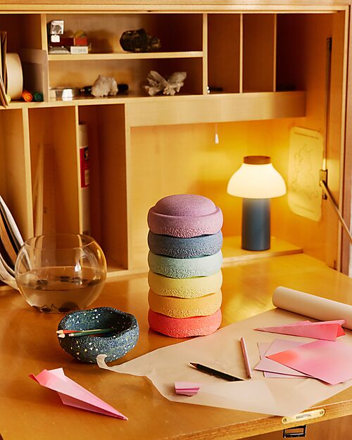 Stapelstein Set 7 Elementi Impilabili Mini - Spring Special - Rainbow Pastel - Edizione Limitata Giochi di Equilibrio_