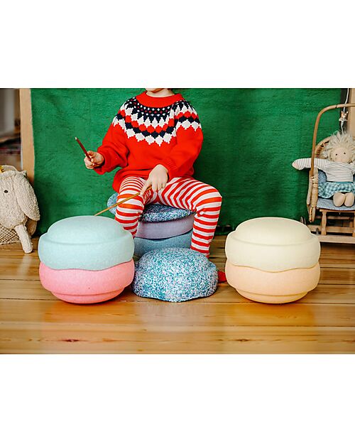 Stapelstein Set 7 Elementi Impilabili + Tavola - Winter Special Rainbow Set - Pastello - Ideali per esercizi di equilibrio Giochi di Equilibrio_