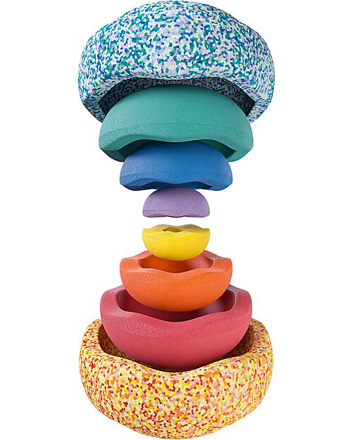 Stapelstein Set 8 Elementi - Inside Set - Classic - Ideali per Esercizi di Equilibrio! Giochi di Equilibrio_