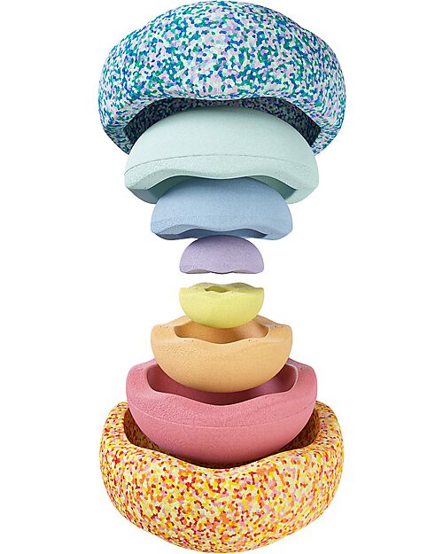 Stapelstein Set 8 Elementi - Inside Set - Pastel - Ideali per Esercizi di Equilibrio! Giochi di Equilibrio_