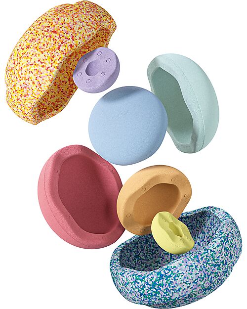 Stapelstein Set 8 Elementi - Inside Set - Pastel - Ideali per Esercizi di Equilibrio! Giochi di Equilibrio_