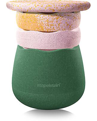 Stapelstein Set Dynamic All con Pad- Edizione Limitata - Water Lily - Movimento Gioco e Design in Un Solo Prodotto! Giochi di Equilibrio_
