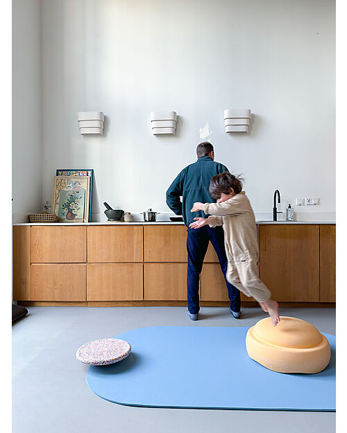 Stapelstein Tappetino Versatile - Celeste - Materiale Riciclato - per il Movimento e il Benessere in Famiglia Tappeti Gioco