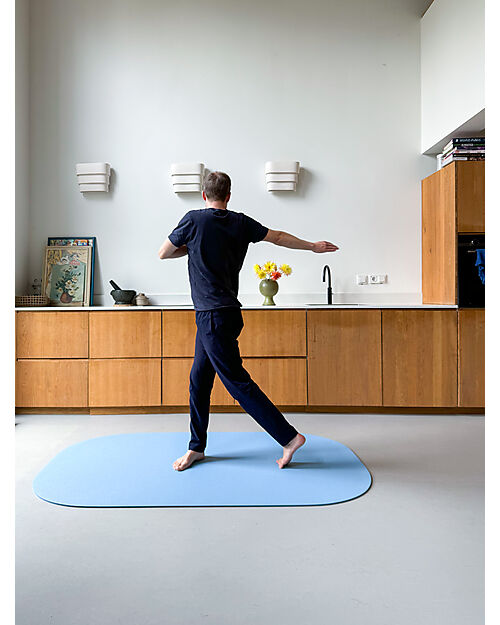 Stapelstein Tappetino Versatile - Celeste - Materiale Riciclato - per il Movimento e il Benessere in Famiglia Tappeti Gioco
