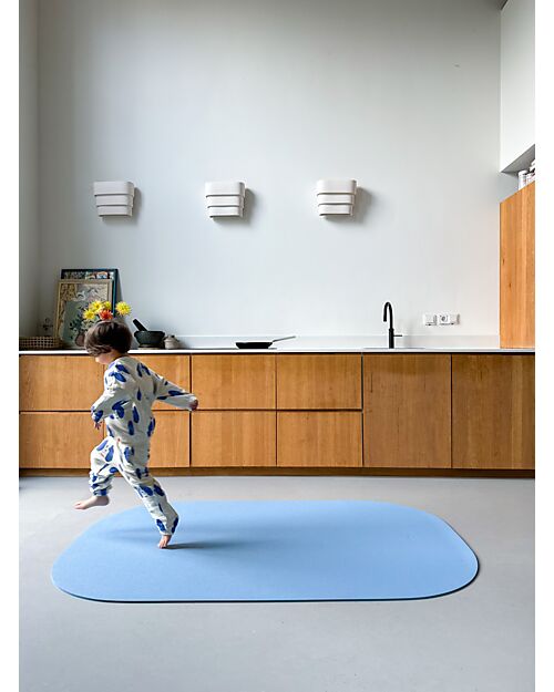 Stapelstein Tappetino Versatile - Celeste - Materiale Riciclato - per il Movimento e il Benessere in Famiglia Tappeti Gioco