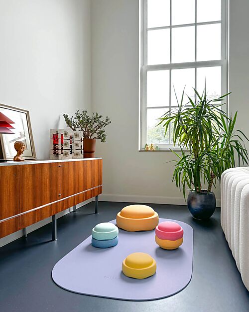Stapelstein Tappetino Versatile - Viola - Materiale Riciclato - per il Movimento e il Benessere in Famiglia Tappeti Gioco